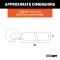 CURT winch strap with nylon web, zinc snap hook, and 20 ft length