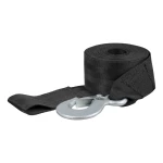 23-foot CURT polyester winch strap featuring a zinc snap hook