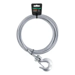 CURT winch cable with zinc snap hook, 25 feet long, for boat trailers