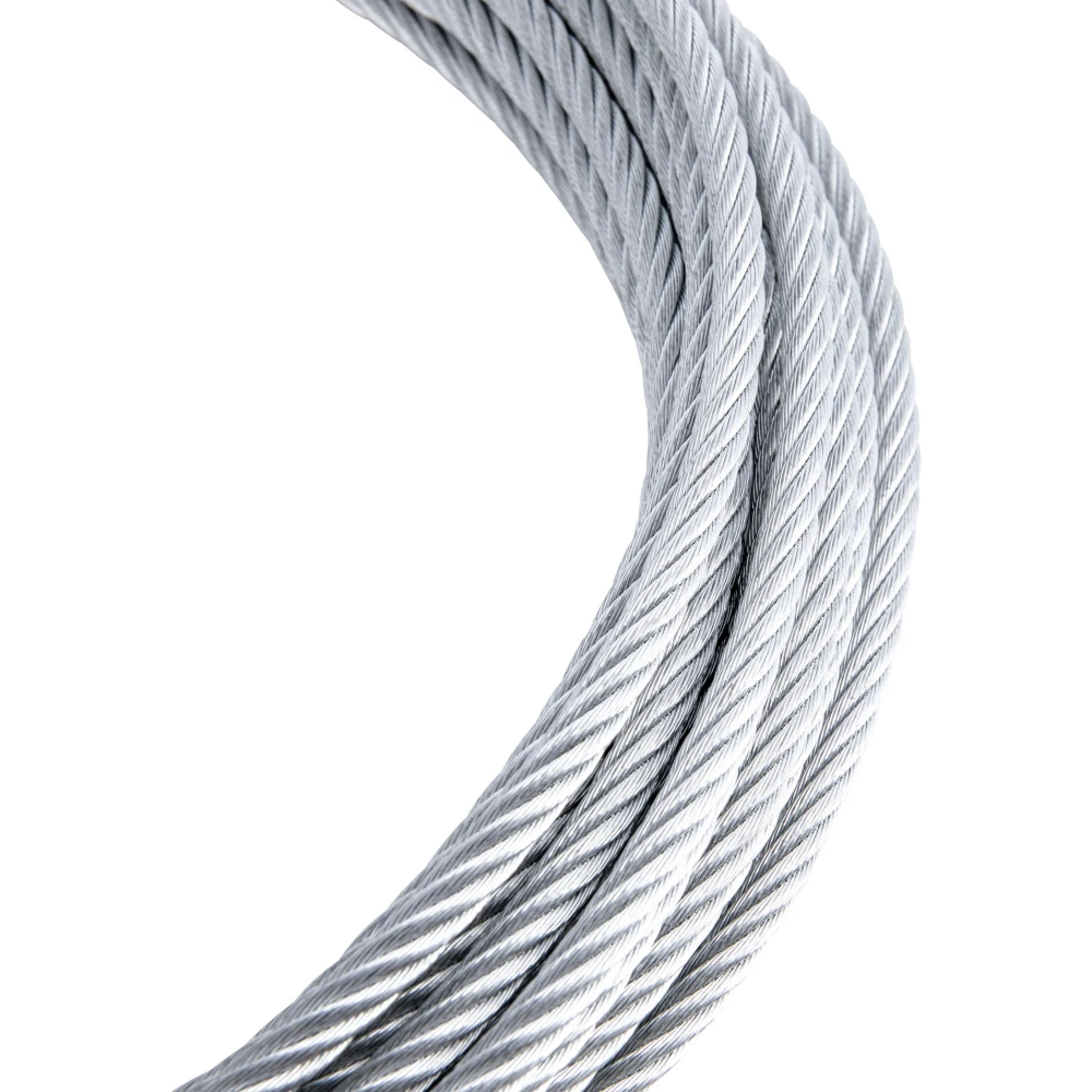 CURT winch cable with zinc snap hook, 25 feet long, for boat trailers