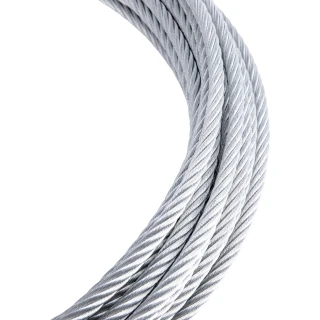 CURT winch cable with zinc snap hook, 25 feet long, for boat trailers