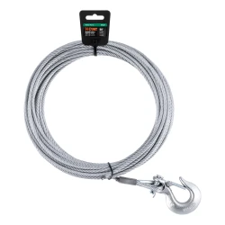 CURT 7/32 Inch x 50 Foot Steel Winch Cable with Hook 5600 lbs Capacity 29461