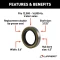 Lippert grease seals with 3.125 inch inner diameter and 4.5 inch outer diameter