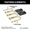 Lippert replacement axle mounting kit for RV trailer with U-bolt design for easy installation.
