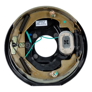 Lippert Electric Brake Assembly for 3500 lb Axles, Left-Hand Side Lippert replacement electric brake assembly, left-hand side, for 13-15 inch wheels and 3,500-lb axles.