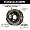 Lippert replacement standard electric brake assembly, right-hand installation, compatible with 5,200 to 8,000 lbs axles.