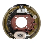Lippert electric brake assembly for 8,000 lb axles, left-side installation, compatible with 16-17.5 inch wheels