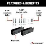 Lippert replacement trailer axle AP kits for suspension repair.