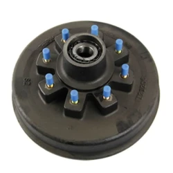 CURT Brake Drum Hub Assembly for 8,000 lbs Hybrid Axles 8 on 6-1/2 Inch 5/8 Inch Studs 17-1/2 Inch Single Wheel 347627