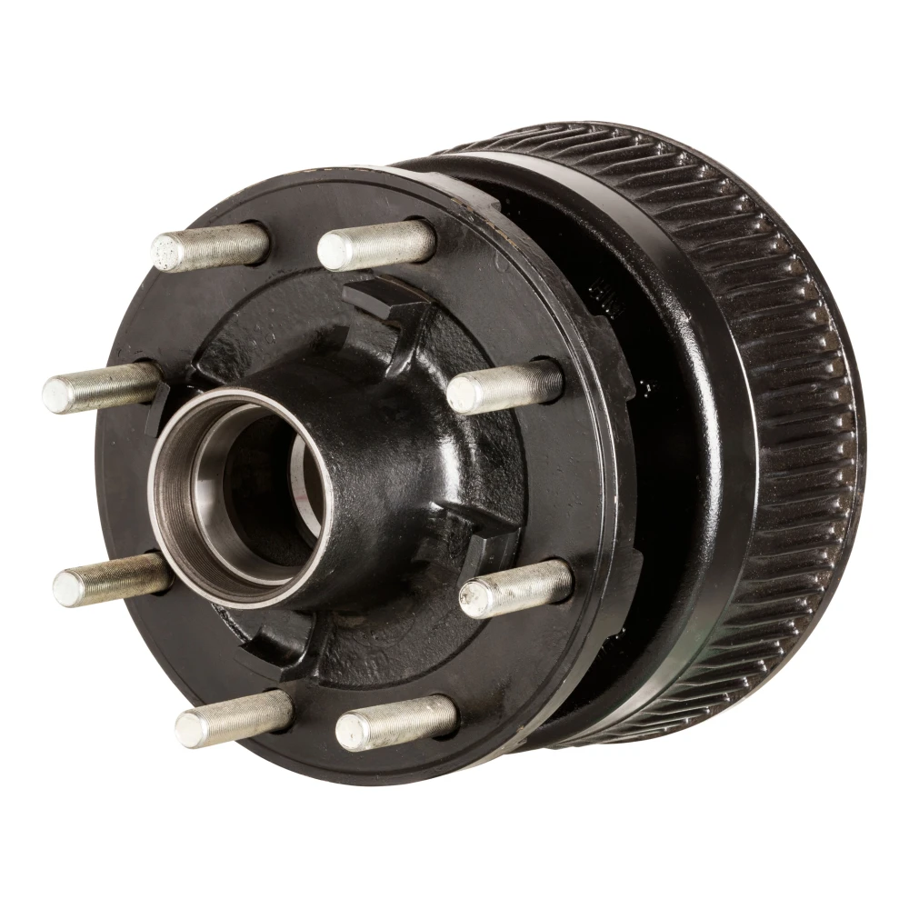 Lippert brake hub assembly for 16,000-lb axle featuring durable iron with 8 on 275 mm bolt pattern and 22 mm studs.