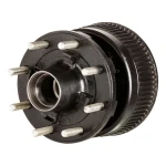 Lippert brake hub assembly for 16,000-lb axle featuring durable iron with 8 on 275 mm bolt pattern and 22 mm studs.