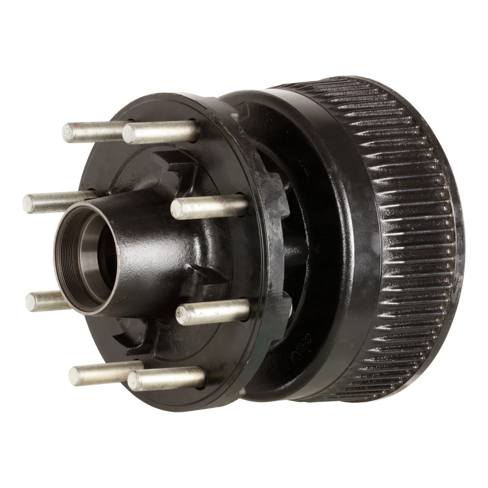 Lippert brake hub assembly for 16,000-lb axle featuring durable iron with 8 on 275 mm bolt pattern and 22 mm studs.