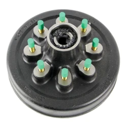 CURT Brake Drum Hub Assembly 8K Axle 8 on 6.5 Inch 9/16 Inch Studs with Bearing Race 359552