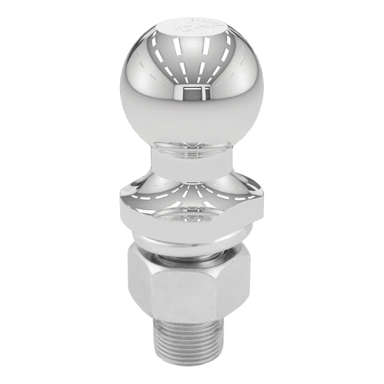 1-7/8 inch CURT trailer ball with fine threads and chrome finish