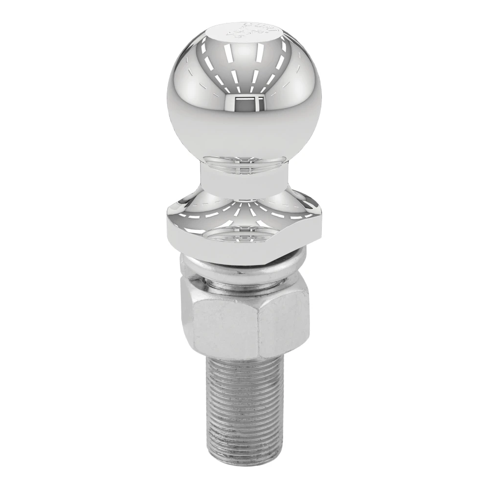 CURT 1-7/8" trailer ball featuring chrome finish and 3,500 lbs capacity for reliable towing.