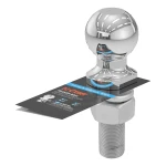 CURT 2 inch trailer hitch ball with nickel-chrome finish and 6000 lbs towing capacity