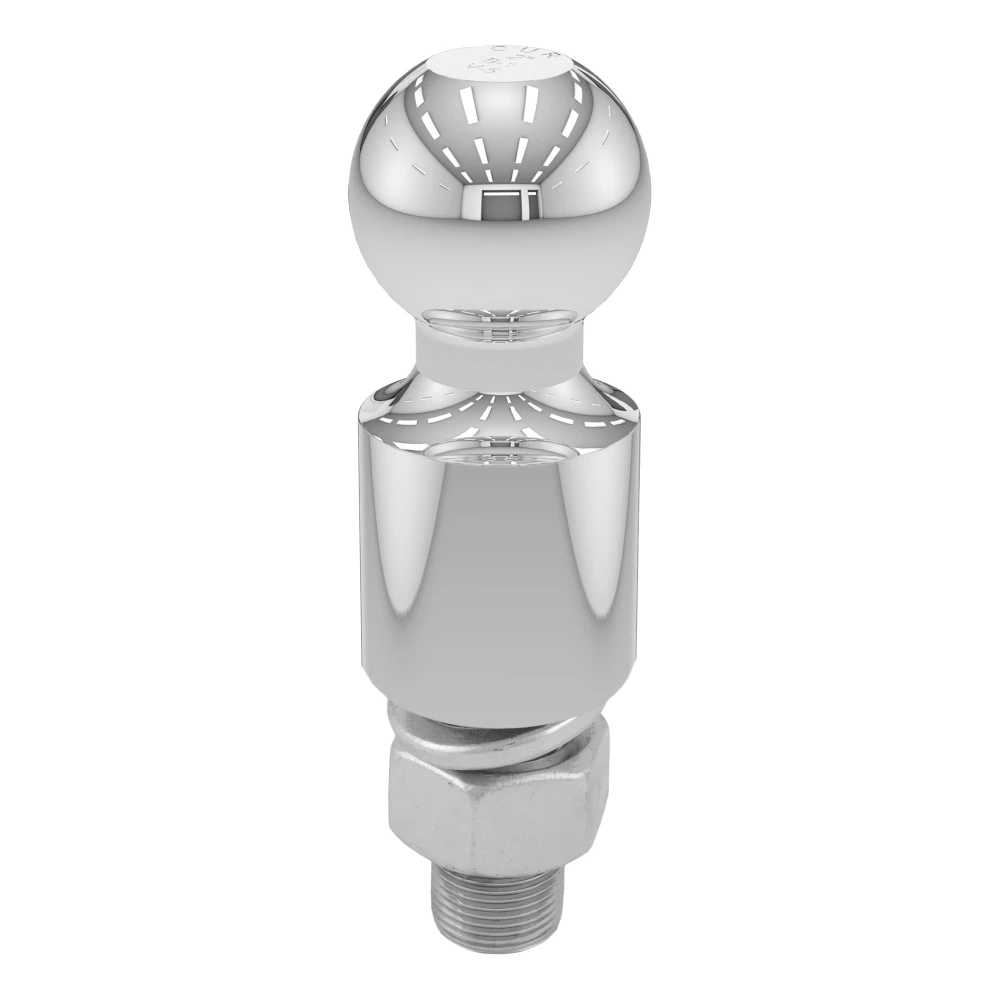 CURT 2 inch trailer ball featuring nickel-chrome finish for 6,000 lbs GTW.