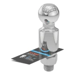 CURT 2 inch trailer ball featuring nickel-chrome finish for 6,000 lbs GTW.