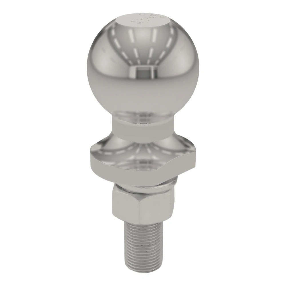 CURT 2 inch trailer hitch ball, stainless steel, 3,500 lbs capacity, for towing various trailers
