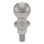 CURT 2 inch trailer hitch ball, stainless steel, 3,500 lbs capacity, for towing various trailers