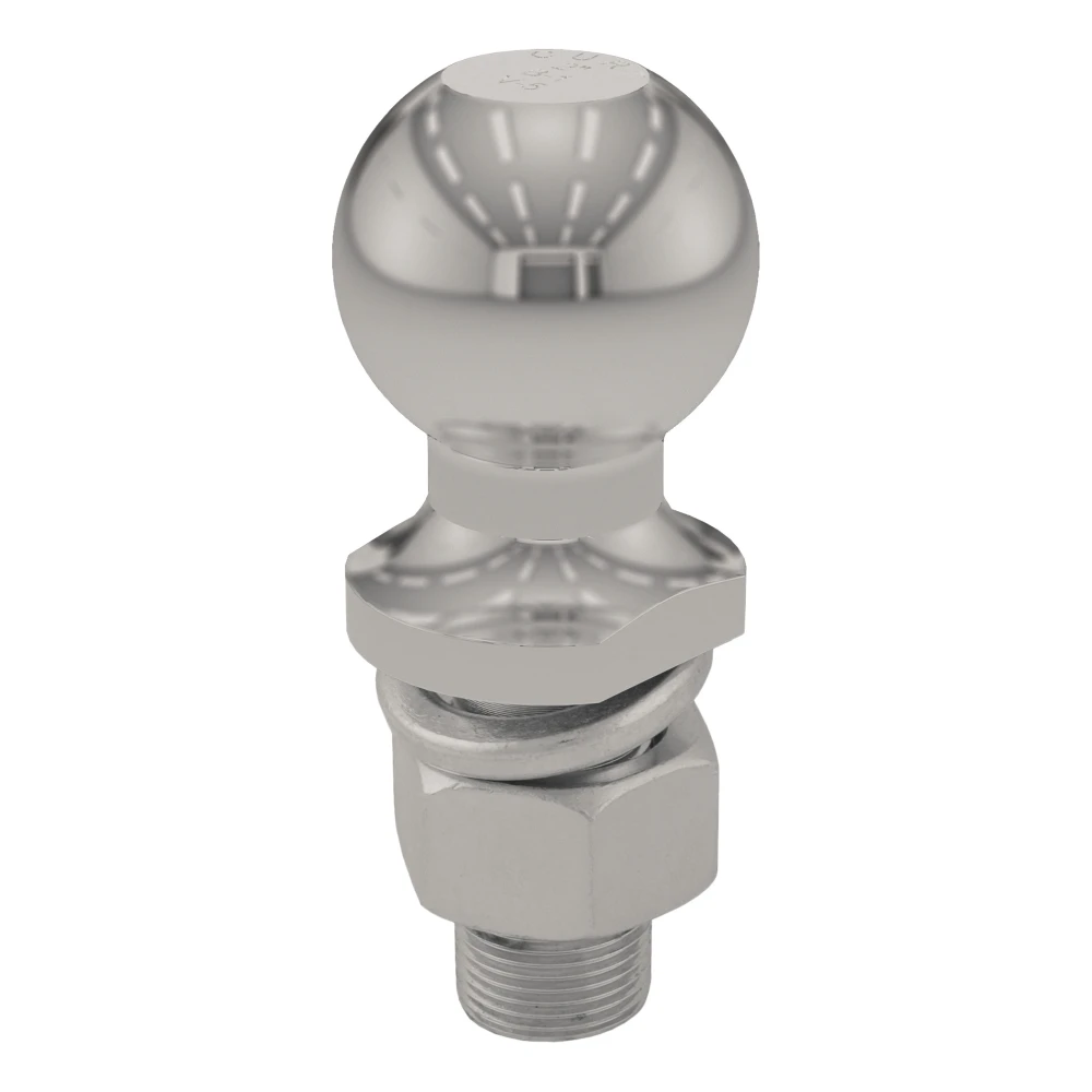 CURT 2 inch stainless steel trailer hitch ball with rust resistance and 6,000 lbs capacity
