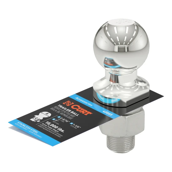 CURT 2-5/16 Inch Trailer Ball with Stainless Steel Construction CURT 2-5/16 inch trailer ball, 15000 lbs capacity, stainless steel construction