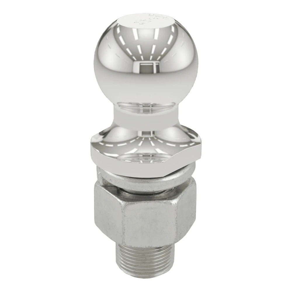 CURT 2-inch trailer hitch ball, stainless steel, 10,000 lbs capacity, for trucks and SUVs