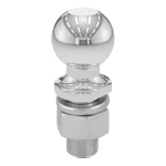 Chrome-finished CURT 2-5/16-inch trailer ball supporting 15,000 lbs towing capacity