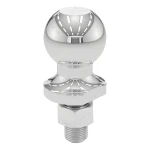CURT ATV tow ball with chrome finish for four wheelers, UTVs, and lawn tractors, 1-7/8 inch size, suitable for 2,000 lbs GTW.