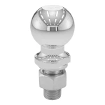 CURT 2-5/16 inch trailer ball with chrome finish supporting up to 7500 lbs for heavy-duty towing.