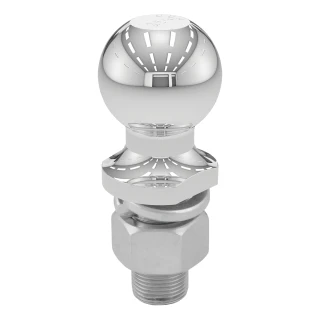 CURT 2-inch chrome trailer ball with fine thread shank for towing