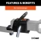 CURT ATV bolt-on adapter with 2-inch receiver and welded D-ring for towing