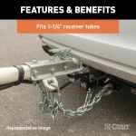 CURT class 2 ball mount ideal for sedans and SUVs, 3,500 lbs capacity with black powder coat finish