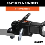 CURT ATV towing kit with 3-in-1 ball mount and bolt-on adapter for versatile towing.