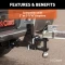 CURT adjustable ball mount featuring dual ball sizes and adjustable shank for versatile trailer towing.
