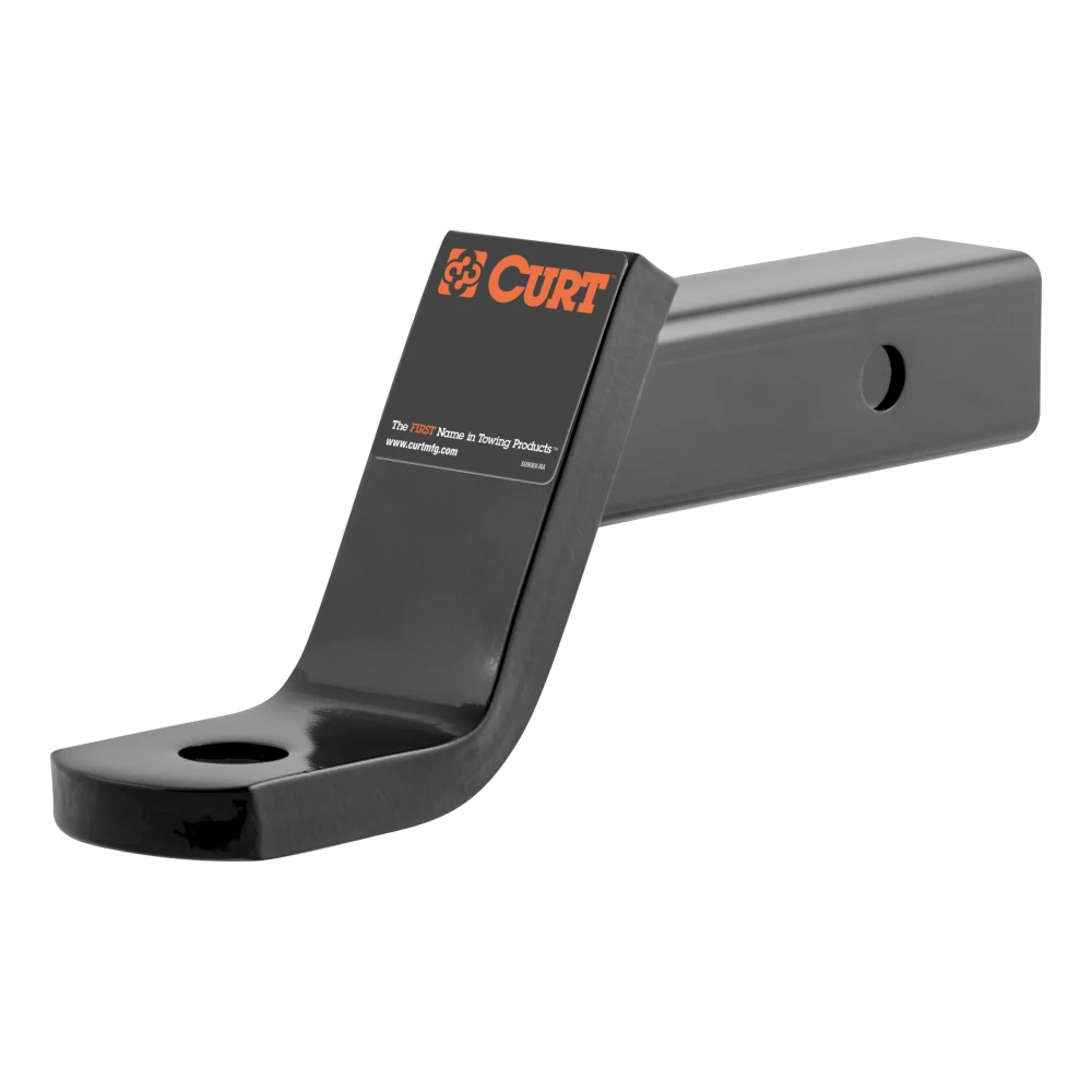 CURT Class 3 ball mount with 2 inch shank, 7500 lbs capacity, glossy black finish