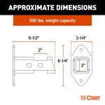 CURT wall mount organizing hitch accessories in a garage
