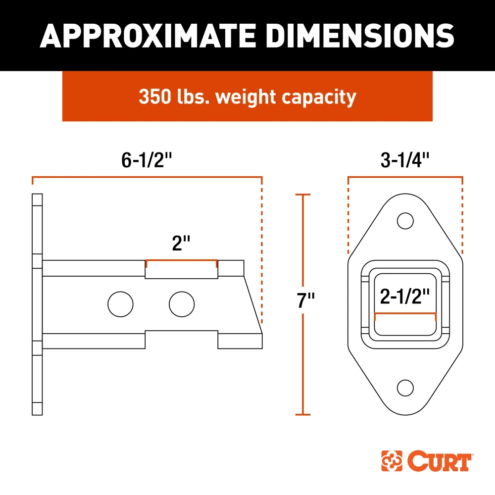 CURT hitch accessory wall mount for secure storage of towing tools