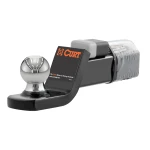 CURT towing starter kit including a Fusion ball mount and hitch lock for 2 inch hitch receivers