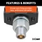 CURT RockerBall cushion hitch with ShockDrop technology attached to trailer hitch.