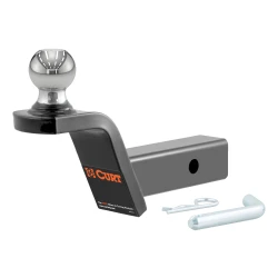 CURT Fusion Trailer Hitch Mount with 2 Inch Ball and Pin Fits 2 Inch Receiver 7500 Pounds 2 Inch Rise 45155