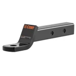 CURT dual length ball mount for towing, fits 2 inch hitch receiver, black powder coat finish