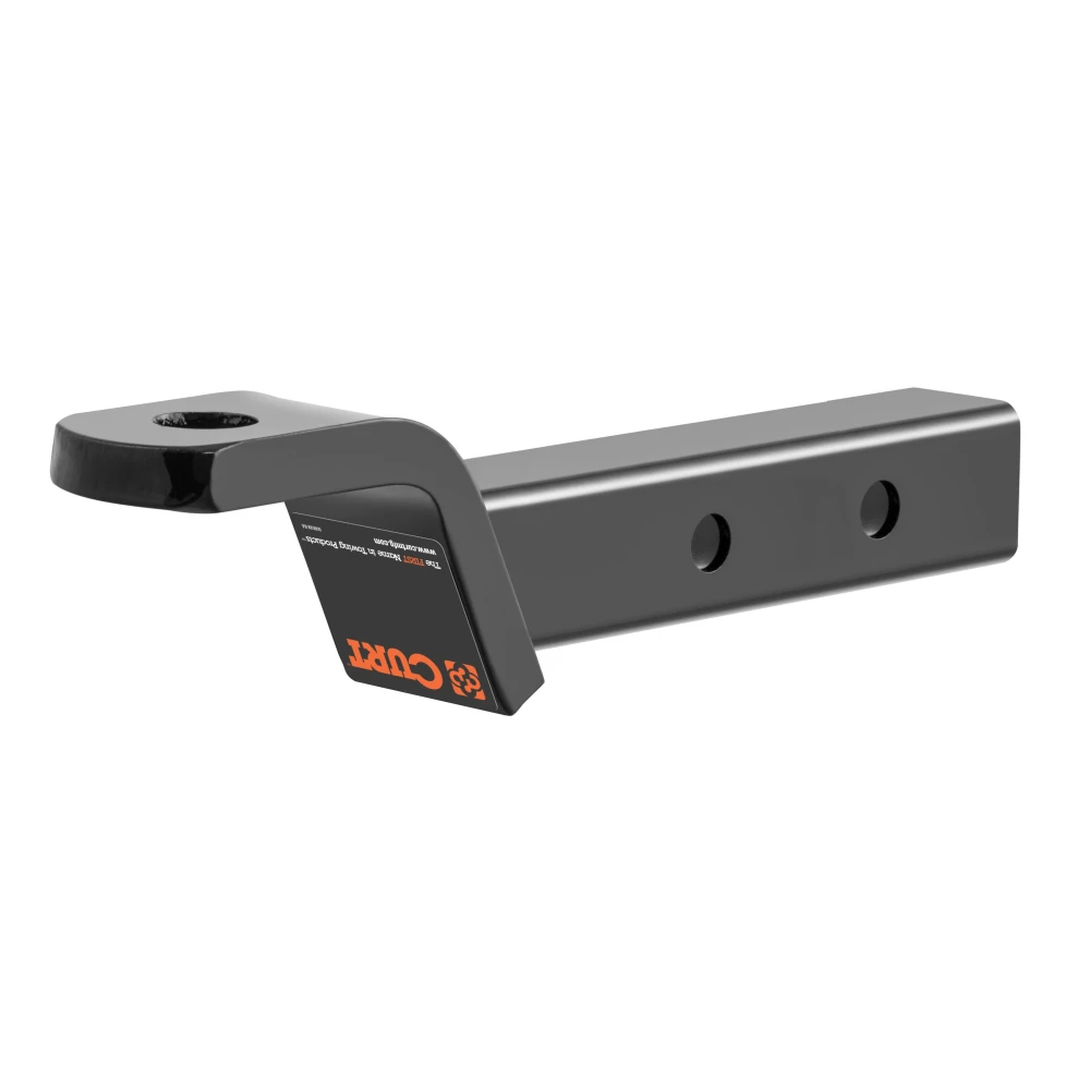 CURT dual length ball mount for towing, fits 2 inch hitch receiver, black powder coat finish