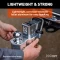 AlumaLite aluminum drop hitch with dual ball setup and adjustable height for easy trailer leveling