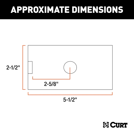 CURT Hitch Adapter: 2-1/2" Receiver to 2" Shank CURT hitch adapter for converting 2-1/2 inch receiver to 2 inch opening