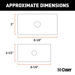 CURT Hitch Reducer Sleeve Set for 3 inch Receiver Compatibility CURT reducer sleeves for 3 inch receiver to 2-1/2 or 2 inch shank, durable finish