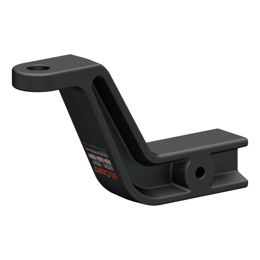 CURT industrial duty ball mount with 3" shank, 8" drop, carbide finish, rated 21,000 lbs GTW.