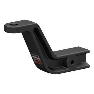 CURT industrial duty ball mount with 3" shank, 8" drop, carbide finish, rated 21,000 lbs GTW.