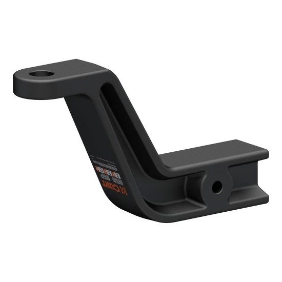 CURT industrial duty ball mount with 3" shank, 8" drop, carbide finish, rated 21,000 lbs GTW.