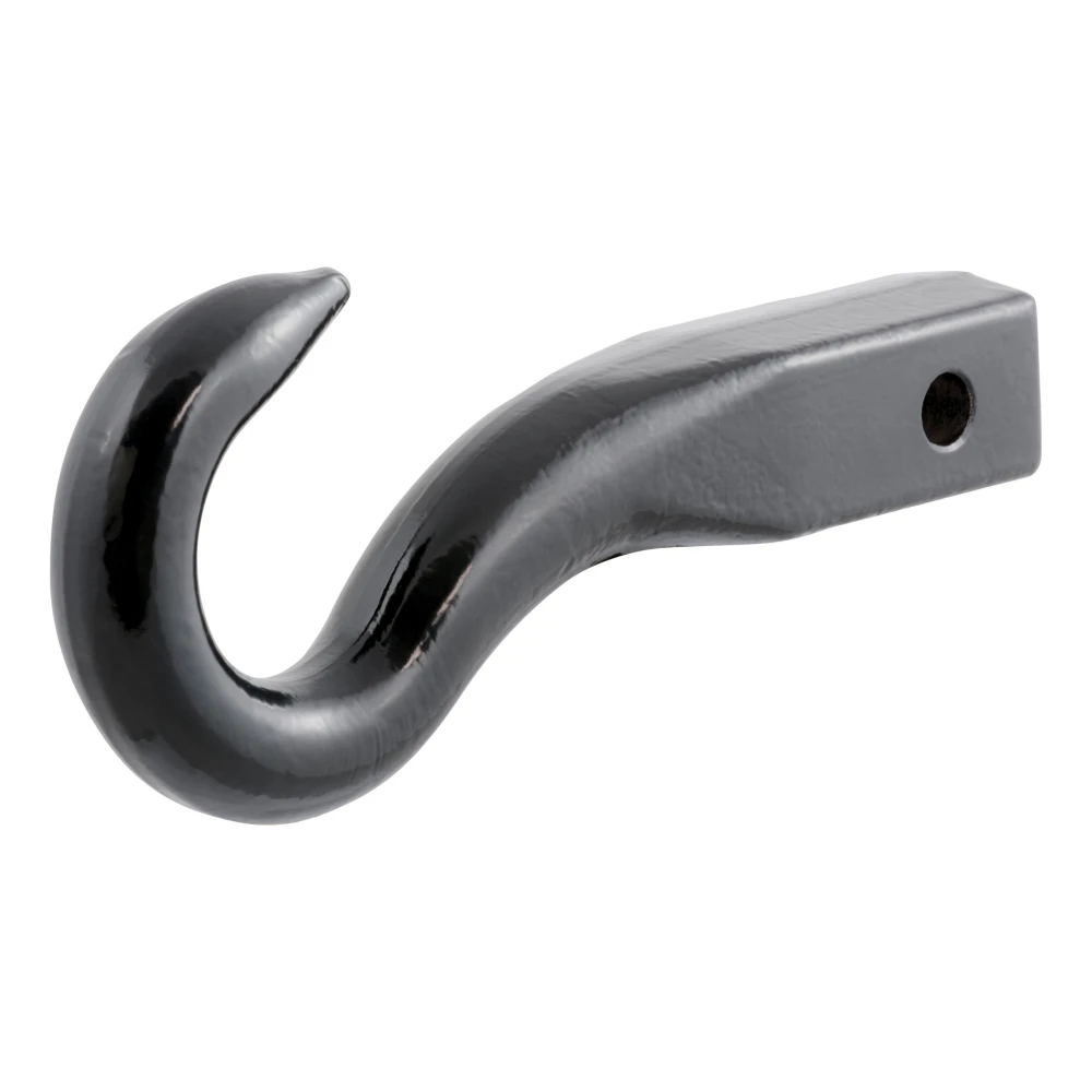 Durable CURT forged tow hook mount with black carbide finish for 2 inch hitch receivers